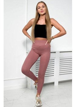 Spodnie leginsy w prążek brudny róż ze sklepu intimiti.pl w kategorii Spodnie damskie - zdjęcie 187862817