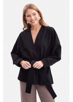 Bewear B297 blezer narzutka z paskiem czarna ze sklepu intimiti.pl w kategorii Marynarki damskie - zdjęcie 187862945