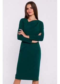Stylove S376 sukienka ołówkowa z asymetrycznym dekoltem zielona ze sklepu intimiti.pl w kategorii Sukienki - zdjęcie 187863028