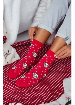 Milena 1283-039 Buldogi i Płatki Śniegu skarpety damskie ze sklepu intimiti.pl w kategorii Skarpetki damskie - zdjęcie 187863049