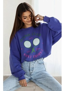 Oversizowa bluza damska Saint Tropez fioletowa ze sklepu intimiti.pl w kategorii Bluzy damskie - zdjęcie 187863196