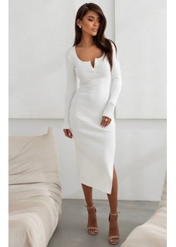 Ivon Lumina elastyczna sukienka midi ecru ze sklepu intimiti.pl w kategorii Sukienki - zdjęcie 187863347