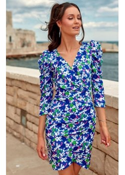 Roco 329 dopasowana mini sukienka w stokrotki F28 ze sklepu intimiti.pl w kategorii Sukienki - zdjęcie 187863445