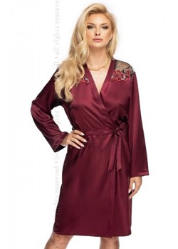 Elodie satynowy szlafrok damski bordowy ze sklepu intimiti.pl w kategorii Szlafroki damskie - zdjęcie 187863556