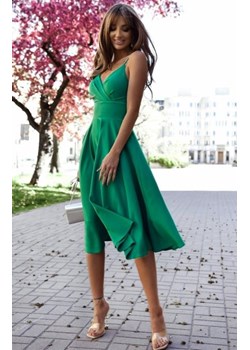 Duet Tifani rozkloszowana sukienka midi zielona ze sklepu intimiti.pl w kategorii Sukienki - zdjęcie 187863619