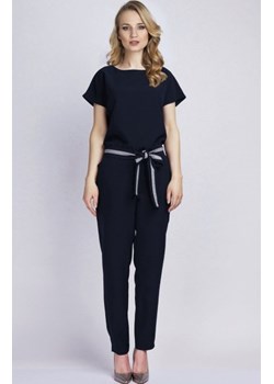 Kombinezon z paskiem granat KB102 ze sklepu intimiti.pl w kategorii Kombinezony damskie - zdjęcie 187863798