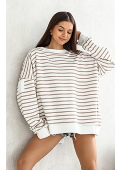 Oversizowa bluza damska Flow beżowy ze sklepu intimiti.pl w kategorii Bluzy damskie - zdjęcie 187863985