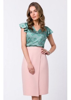 Stylove S343 pudrowa spódnica z wysokim stanem ze sklepu intimiti.pl w kategorii Spódnice - zdjęcie 187864107