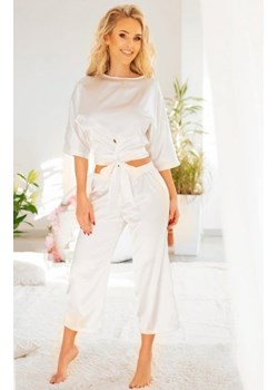 Kalimo Patong satynowa piżamka damska ecru ze sklepu intimiti.pl w kategorii Piżamy damskie - zdjęcie 187864305