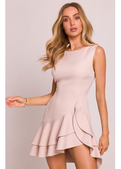 Moe sukienka z falbanami beżowa M850 ze sklepu intimiti.pl w kategorii Sukienki - zdjęcie 187864347