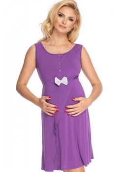 Ciążowa koszula nocna z kokardką fioletowa 0179 ze sklepu intimiti.pl w kategorii Bielizna ciążowa - zdjęcie 187864517