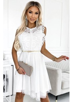 Numoco 454-1 GRETA sukienka z koronką i złotym paskiem ze sklepu intimiti.pl w kategorii Sukienki - zdjęcie 187864637