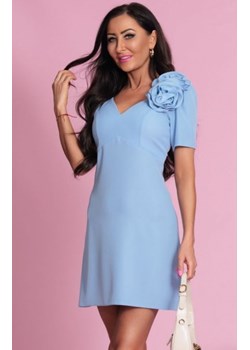 Elizabeth Emma elegancka sukienka z kwiatami błękitna ze sklepu intimiti.pl w kategorii Sukienki - zdjęcie 187864639