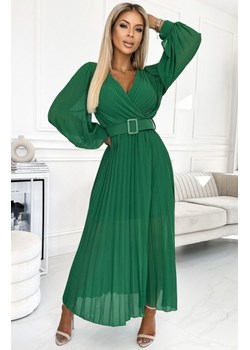 Numoco 414-3 KLARA plisowana sukienka z paskiem i dekoltem ze sklepu intimiti.pl w kategorii Sukienki - zdjęcie 187864656