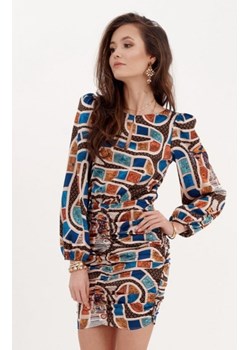 Ołówkowa sukienka z bufiastymi rękawami 0280/S22 ze sklepu intimiti.pl w kategorii Sukienki - zdjęcie 187864807