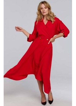 Asymetryczna długa sukienka czerwona K086 ze sklepu intimiti.pl w kategorii Sukienki - zdjęcie 187864826
