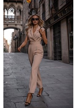 Moe kombinezon z ozdobną nogawką beżowy M780 ze sklepu intimiti.pl w kategorii Kombinezony damskie - zdjęcie 187864935