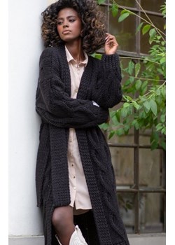 *Wełniany długi kardigan F1261 ze sklepu intimiti.pl w kategorii Swetry damskie - zdjęcie 187864949