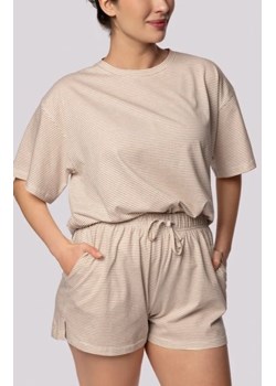 Mona bawełniana piżama damska stripe ecru ze sklepu intimiti.pl w kategorii Piżamy damskie - zdjęcie 187865017