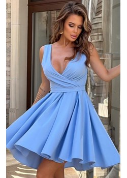 Elegancka błyszcząca sukienka błękitna 2215 ze sklepu intimiti.pl w kategorii Sukienki - zdjęcie 187865027