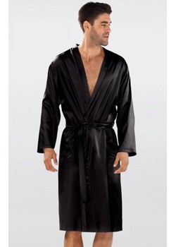 Dkaren Christian satynowy szlafrok męski czarny ze sklepu intimiti.pl w kategorii Szlafroki męskie - zdjęcie 187865029