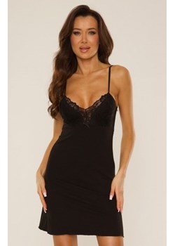 De Lafense Lilian 752 czarna koszula damska ze sklepu intimiti.pl w kategorii Koszule nocne - zdjęcie 187865055