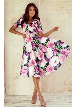 Elizabeth Rubi rozkloszowana sukienka midi w ciemne kwiaty ze sklepu intimiti.pl w kategorii Sukienki - zdjęcie 187865446