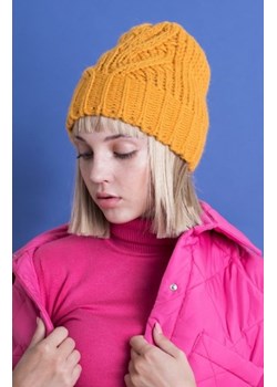 Art of polo Stylowy Francuz musztardowa czapka damska ze sklepu intimiti.pl w kategorii Czapki zimowe damskie - zdjęcie 187865449