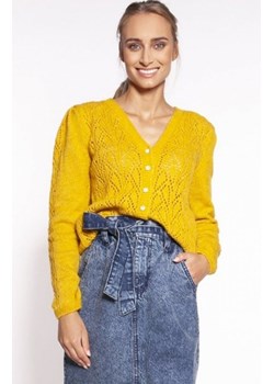 MKM SWE271 rozpinany sweterek damski żółty ze sklepu intimiti.pl w kategorii Swetry damskie - zdjęcie 187865815