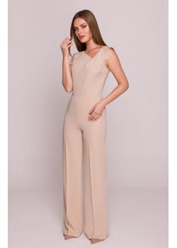 Stylove S407 kombinezon z asymetrycznym dekoltem beżowy ze sklepu intimiti.pl w kategorii Kombinezony damskie - zdjęcie 187866036
