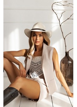 Moe kamizelka jeansowa beżowa M859 ze sklepu intimiti.pl w kategorii Marynarki damskie - zdjęcie 187866087