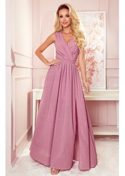 Numoco 362-1 JUSTINE długa suknia z dekoltem i wiązaniem ze sklepu intimiti.pl w kategorii Sukienki - zdjęcie 187866197