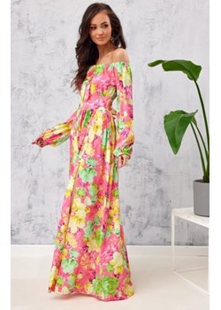 Kolorowa długa sukienka hiszpanka 0362/L52 ze sklepu intimiti.pl w kategorii Sukienki - zdjęcie 187866275