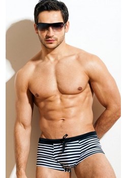 Alpha Male Kąpielówki Sacco Belt Czarno-białe paski ze sklepu intimiti.pl w kategorii Majtki męskie - zdjęcie 187866979