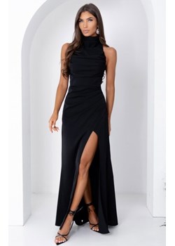 Duet Roxan wieczorowa długa sukienka z wiązaniem czarna ze sklepu intimiti.pl w kategorii Sukienki - zdjęcie 187867309