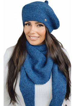 Zimowy beret damski Ofelia granatowy ze sklepu intimiti.pl w kategorii Berety damskie - zdjęcie 187867389