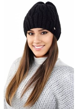 Kamea Gizma puszysta zimowa czapka na polarze czarna ze sklepu intimiti.pl w kategorii Czapki zimowe damskie - zdjęcie 187867699