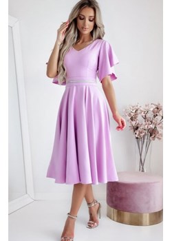 Duet Luna rozkloszowana sukienka midi lila ze sklepu intimiti.pl w kategorii Sukienki - zdjęcie 187867778