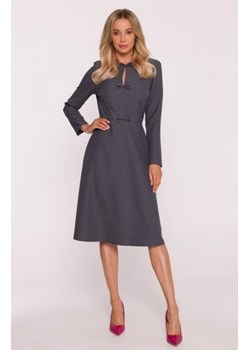 Stylove S413 sukienka z kokardkami szara ze sklepu intimiti.pl w kategorii Sukienki - zdjęcie 187867886