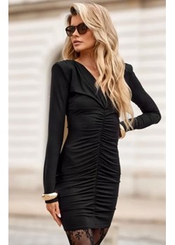 Kobieca mini z marszczeniem i dekoltem w kształcie V ze sklepu intimiti.pl w kategorii Sukienki - zdjęcie 187868076