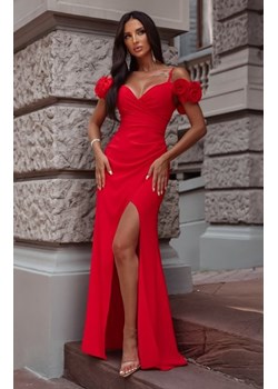 Duet Róża efektowna długa sukienka czerwona ze sklepu intimiti.pl w kategorii Sukienki - zdjęcie 187868078
