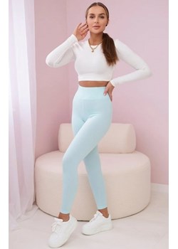 Spodnie leginsy w prążek miętowe ze sklepu intimiti.pl w kategorii Spodnie damskie - zdjęcie 187868118