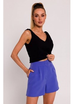 Moe szorty z zakładkami fioletowe M775 ze sklepu intimiti.pl w kategorii Spodnie damskie - zdjęcie 187868368