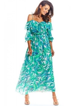 *Długa sukienka letnia hiszpanka A311 zielona ze sklepu intimiti.pl w kategorii Sukienki - zdjęcie 187868416