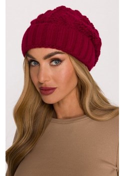 Moe czapka damska splot warkocz bordowa M897 ze sklepu intimiti.pl w kategorii Czapki zimowe damskie - zdjęcie 187868489