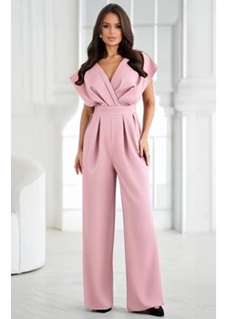 Bicotone elegancki kombinezon z zakrytymi ramionami pudrowy róż ze sklepu intimiti.pl w kategorii Kombinezony damskie - zdjęcie 187868538