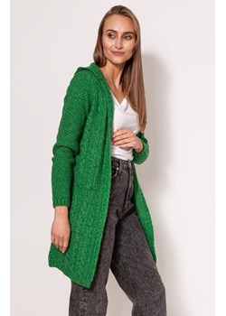 MKM PA019 kardigan z kapturem zielony ze sklepu intimiti.pl w kategorii Swetry damskie - zdjęcie 187868735