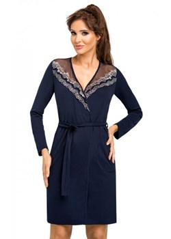 Donna Szlafrok Jasmine Dark Blue ze sklepu intimiti.pl w kategorii Szlafroki damskie - zdjęcie 187868878