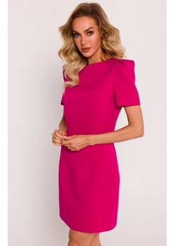 Moe sukienka mini z ozdobnymi rękawami fuksja M777 ze sklepu intimiti.pl w kategorii Sukienki - zdjęcie 187869058