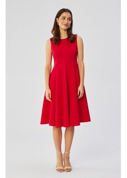 Stylove S358 sukienka rozkloszowana bez rękawów czerwona ze sklepu intimiti.pl w kategorii Sukienki - zdjęcie 187869296